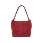 Preview: SHOPPER BAG SUEDE CHILI RED us Veloursleder mit viel Stauraum und Kurzgriffen